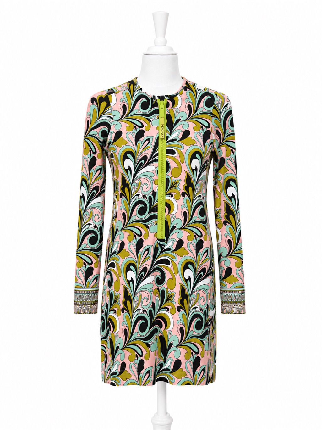 Free People Watskin Upf 50+ Nwt Athletic Dress Lime, Pink Paisley Size Small — image 2 of 8